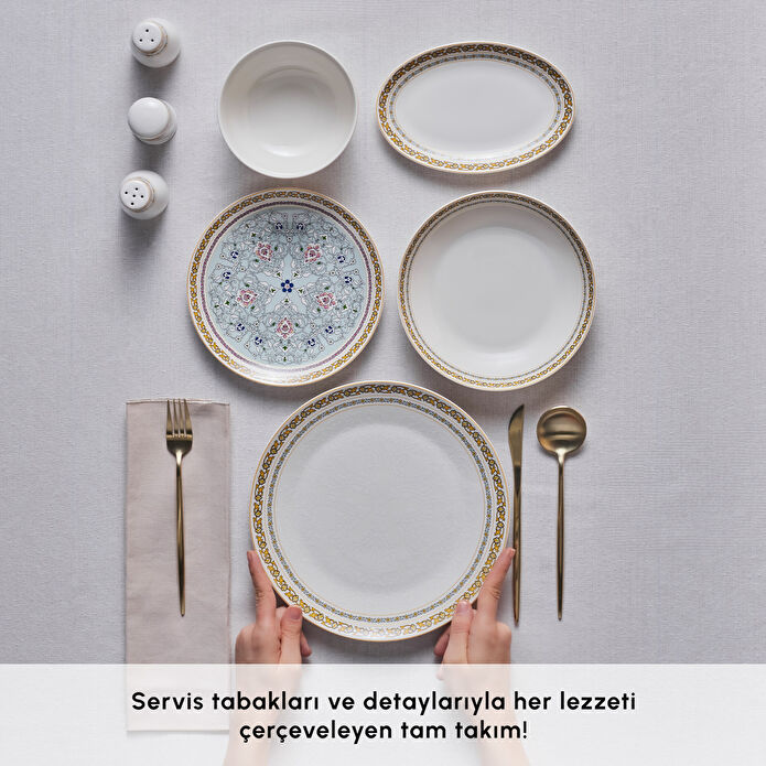 Karaca Forever Bone Bondi 53 Parça 12 Kişilik Yemek Takımı