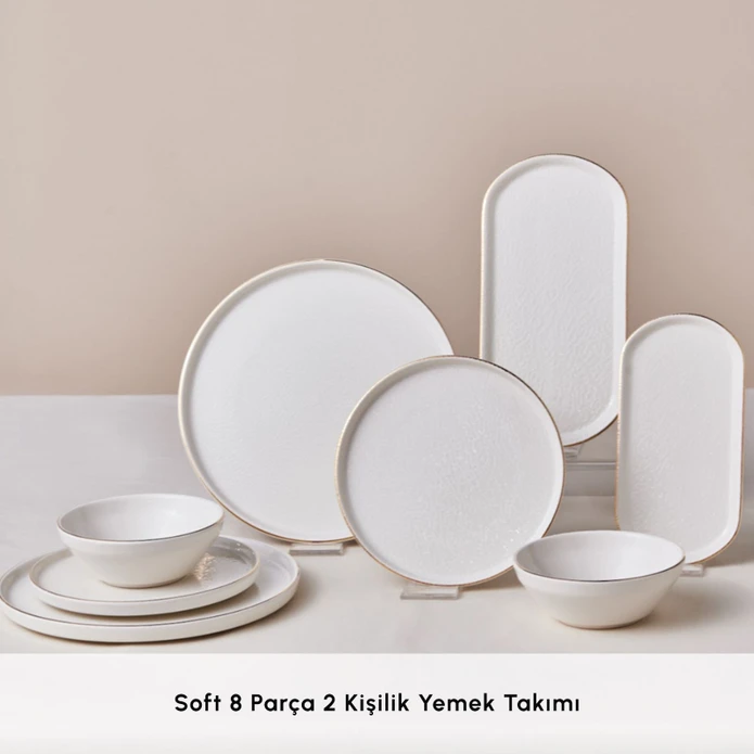 Karaca Soft 8 Parça 2 Kişilik Yemek Takımı