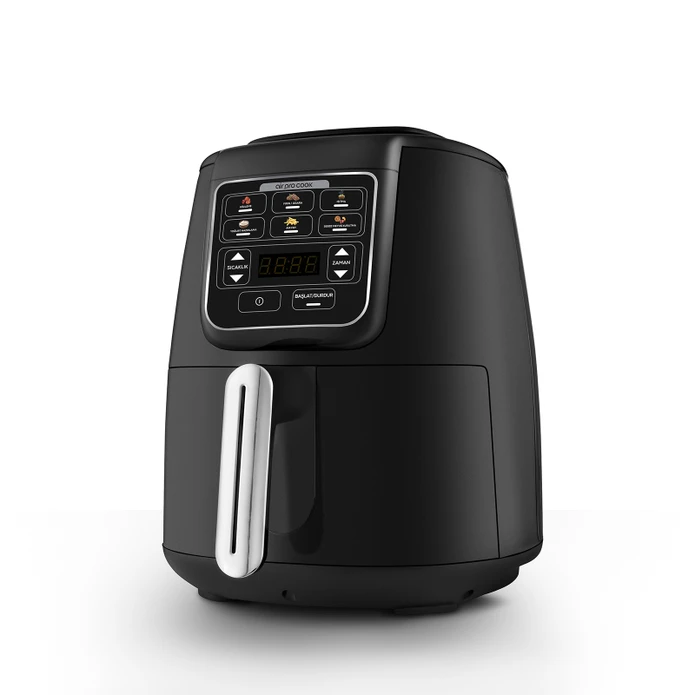 Karaca Air Pro Cook Köz Steel XL Çelik Hazneli Airfryer Black Silver