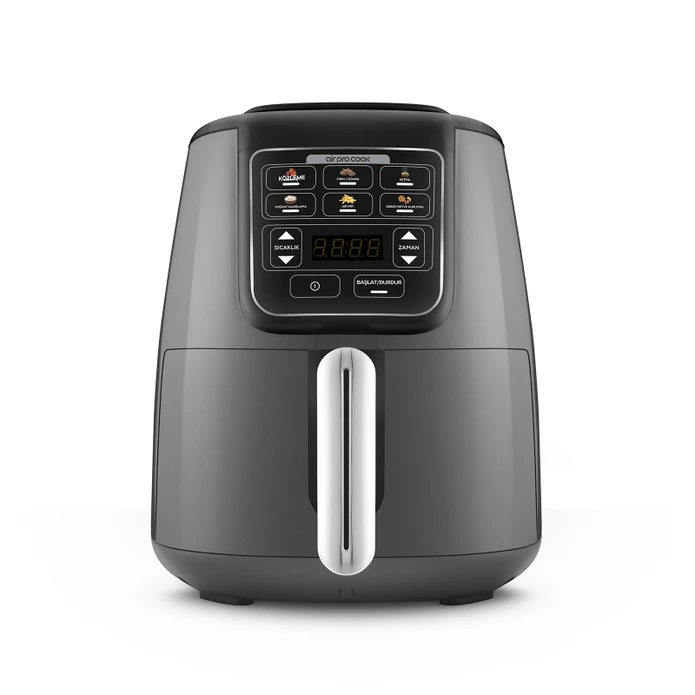 Karaca Air Pro Cook Köz Steel XL Çelik Hazneli Airfryer Space Gray