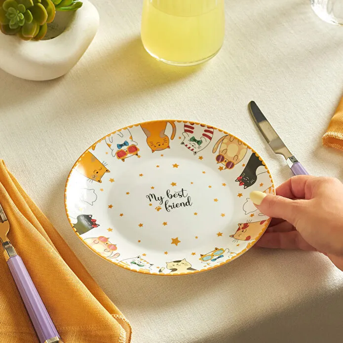 Karaca Cat Cake 6 Parça Opal Pasta Seti