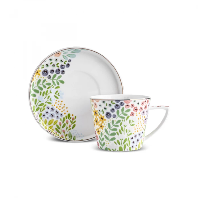 Karaca Fiore Çay Fincanı ve Tabağı 260 ml