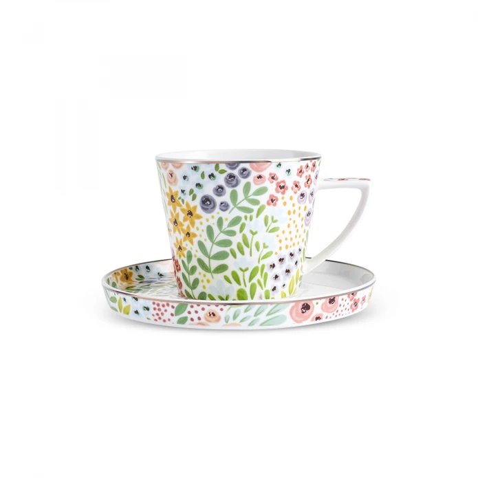 Karaca Fiore Çay Fincanı ve Tabağı 260 ml