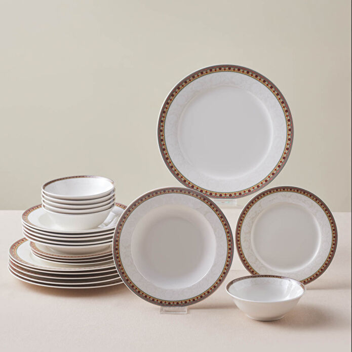 Karaca Elegance Bone Suzan 24 Parça 6 Kişilik Yemek Takımı