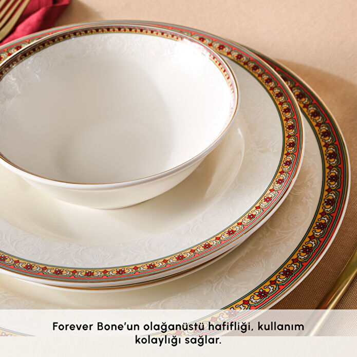 Karaca Elegance Bone Suzan 24 Parça 6 Kişilik Yemek Takımı