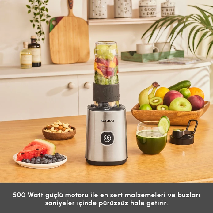 Karaca Smoothie On The Go Personal Kişisel Smoothie Blender Inox
