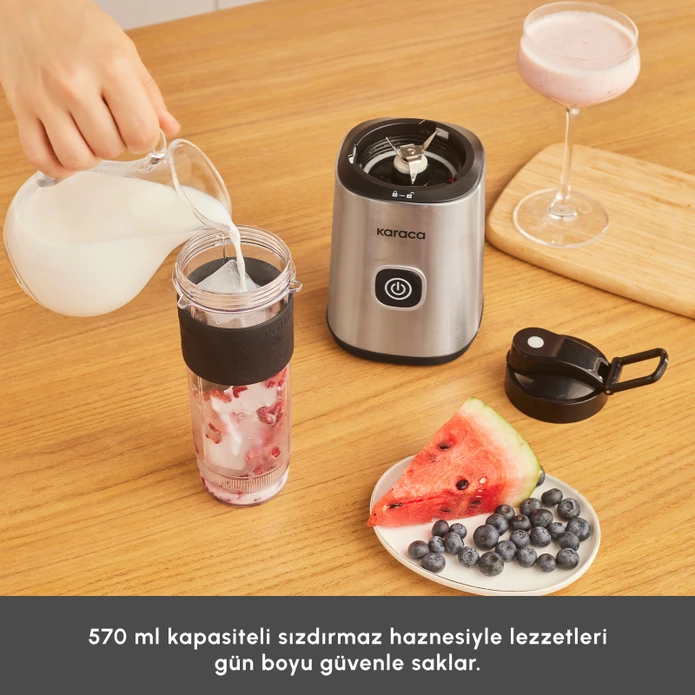Karaca Smoothie On The Go Personal Kişisel Smoothie Blender Inox