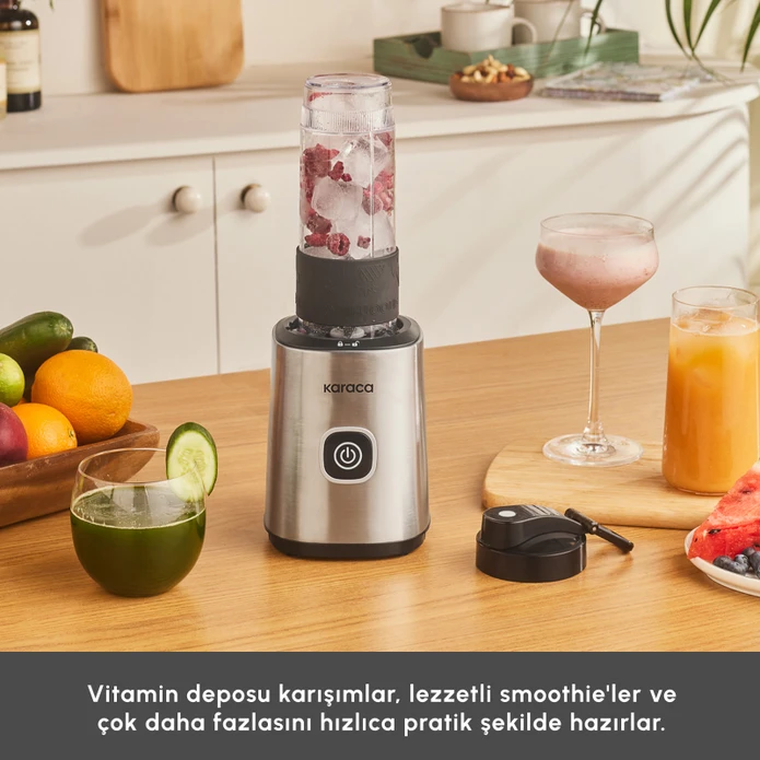 Karaca Smoothie On The Go Personal Kişisel Smoothie Blender Inox
