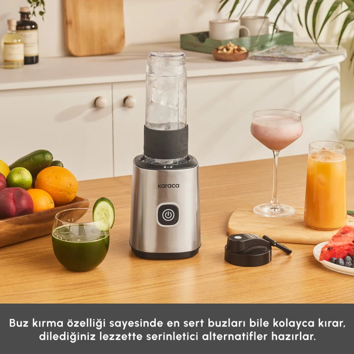 Karaca Smoothie On The Go Personal Kişisel Smoothie Blender Inox