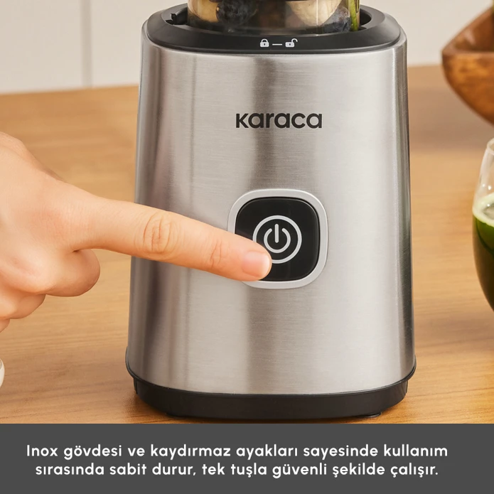 Karaca Smoothie On The Go Personal Kişisel Smoothie Blender Inox