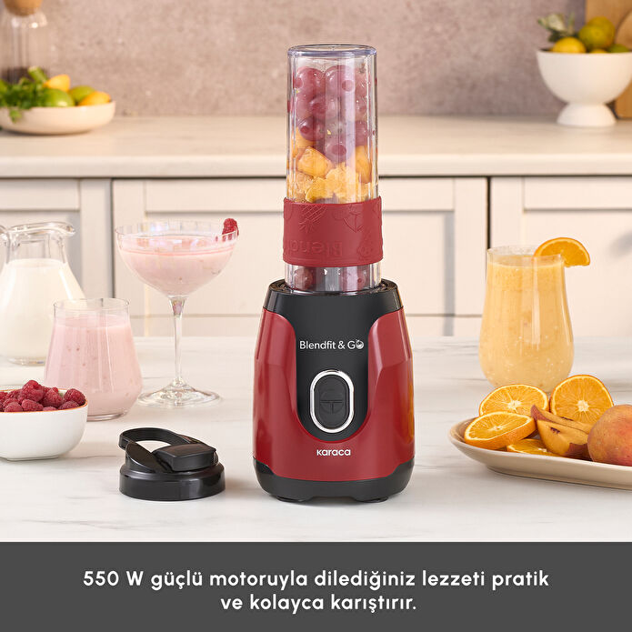 Karaca Blendfit Go Personal Kişisel Smoothie Blender Rudolph Red