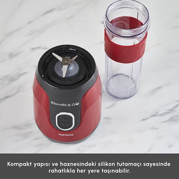 Karaca Blendfit Go Personal Kişisel Smoothie Blender Rudolph Red