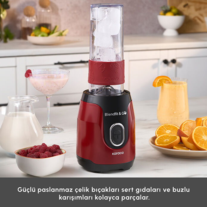 Karaca Blendfit Go Personal Kişisel Smoothie Blender Rudolph Red