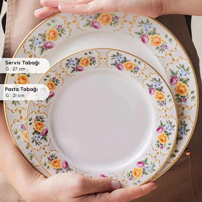 Karaca Forever Bone Viyan 24 Parça 6 Kişilik Yemek Takımı