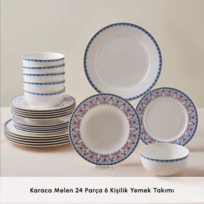 Karaca Forever Bone Melen 24 Parça 6 Kişilik Yemek Takımı