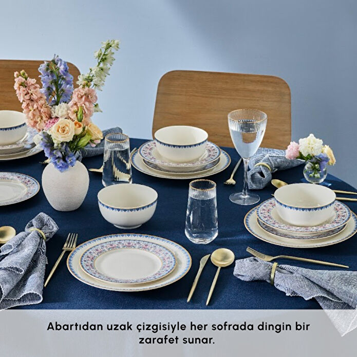 Karaca Forever Bone Melen 24 Parça 6 Kişilik Yemek Takımı