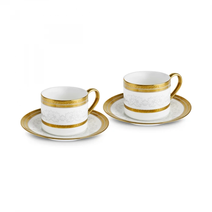 Karaca Royal Bone Charlotte 2 Kişilik Çay Fincan Takımı