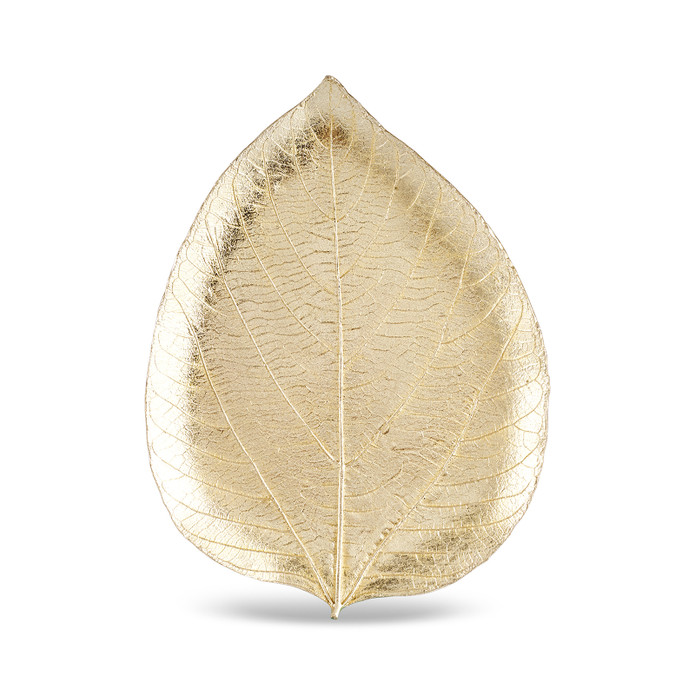 karaca Leaf Dekoratif Tabak Gold 24x18x2,5 cm