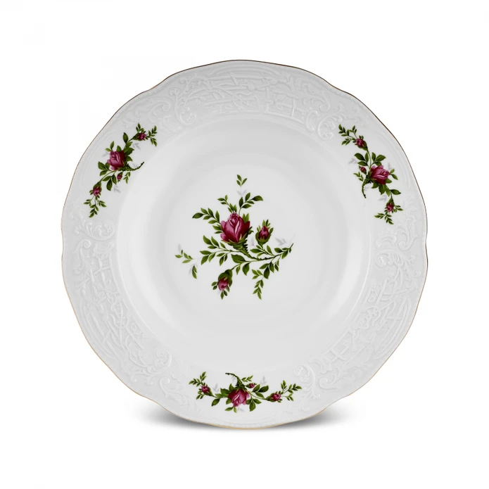 Karaca Vintage Rose Çukur Tabak 22 cm