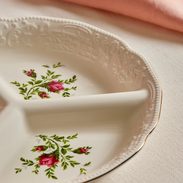 Karaca Vintage Rose Bölmeli Sunumluk 25 cm