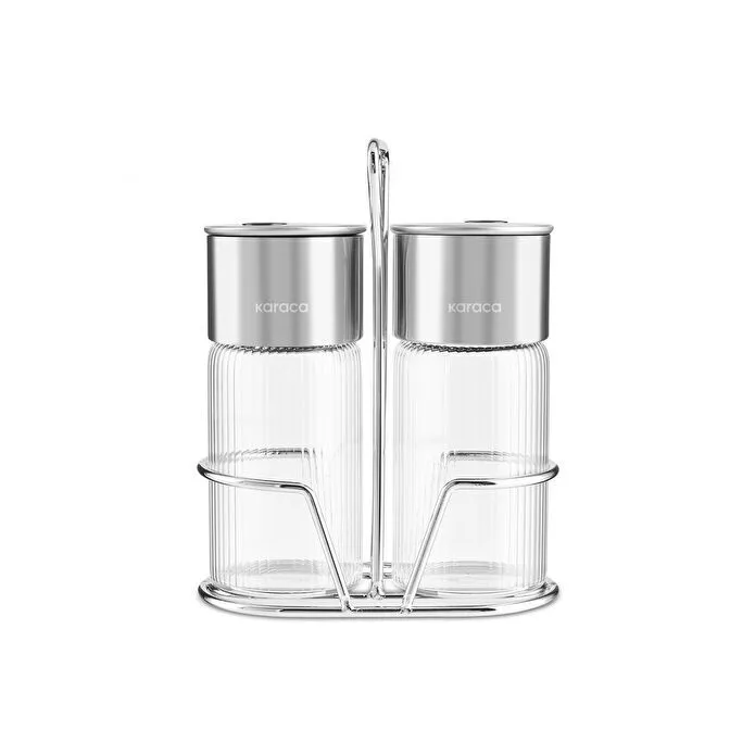 Karaca Ripple Tuzluk ve Biberlik Inox