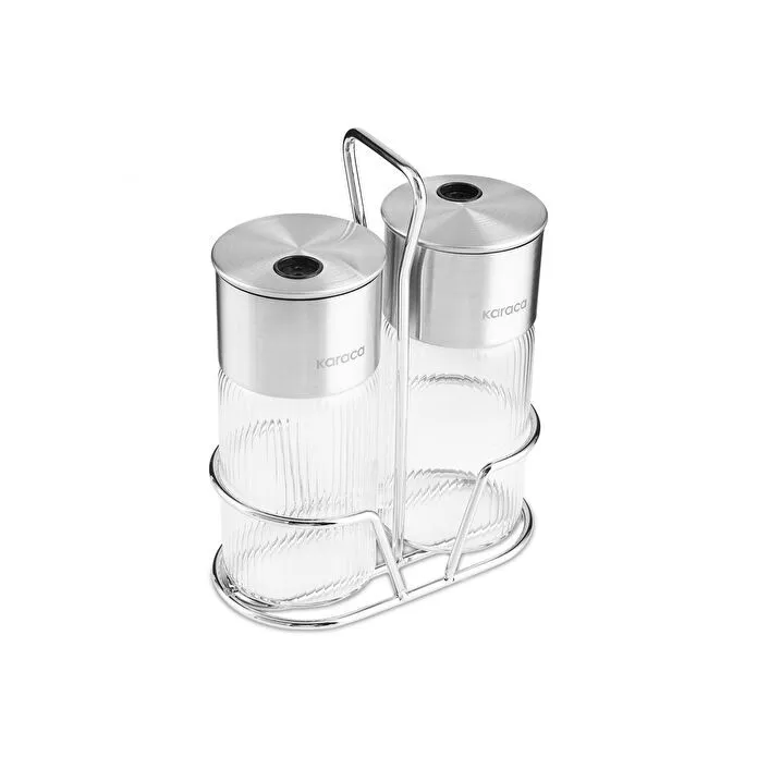 Karaca Ripple Tuzluk ve Biberlik Inox