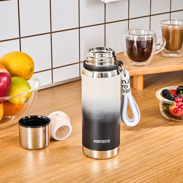 Karaca İnoxis Çelik Sızdırmaz Termos 550 Ml Siyah