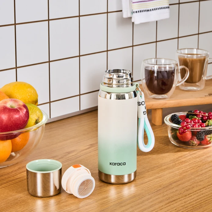 Karaca İnoxis Çelik Sızdırmaz Termos 550 Ml Mint