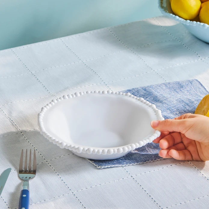 Karaca Perla Melamin Çukur Tabak 22 cm Beyaz