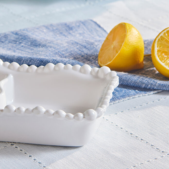 Karaca Perla Melamin Bölmeli Çerezlik Dikdörtgen 23 cm Beyaz