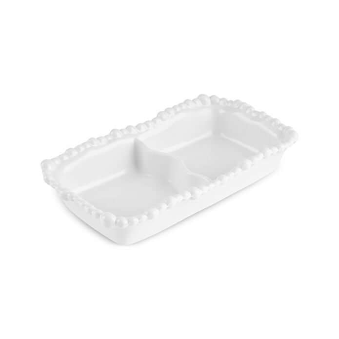 Karaca Perla Melamin Bölmeli Çerezlik Dikdörtgen 23 cm Beyaz