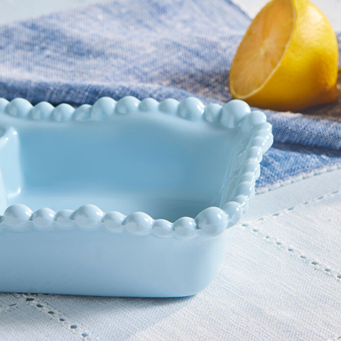 Karaca Perla Melamin Bölmeli Çerezlik Dikdörtgen 23 cm Mavi