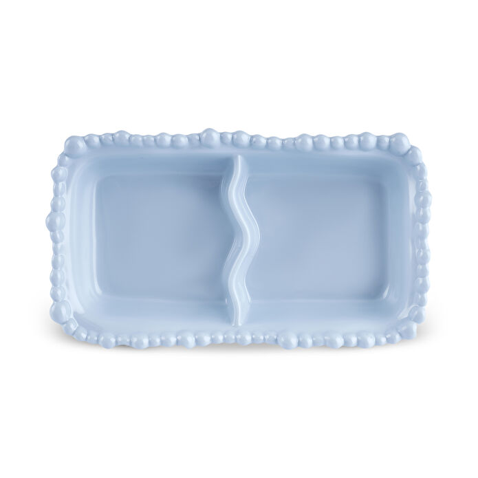 Karaca Perla Melamin Bölmeli Çerezlik Dikdörtgen 23 cm Mavi