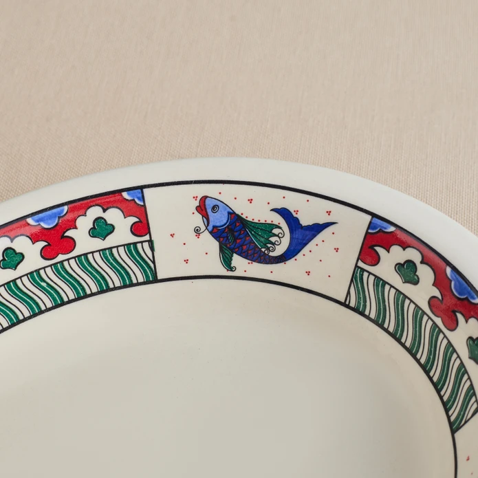 Karaca x Ömür Akkor İznik Balık Fırın Kabı 22 cm