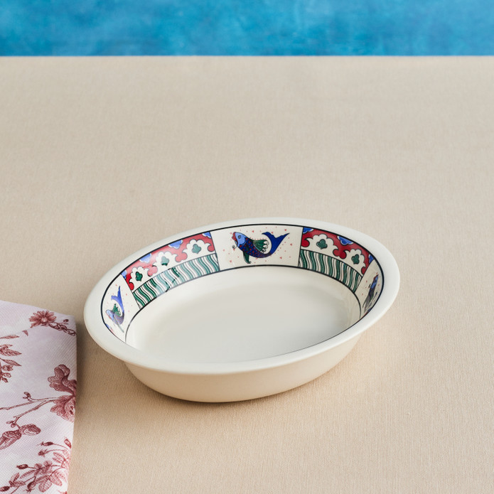 Karaca x Ömür Akkor İznik Balık Fırın Kabı 22 cm