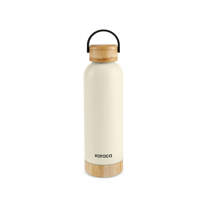 Karaca Woody Çelik Sızdırmaz Termos 500 ml Krem