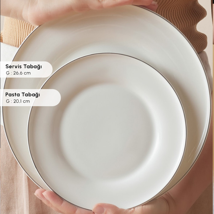 Karaca Elegance Bone Alba 53 Parça 12 Kişilik Yemek Takımı