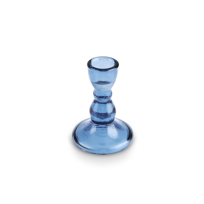 Karaca Marine Cam Şamdan Mavi 6,5x6,5x9 cm