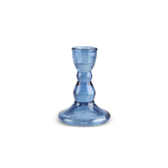 Karaca Marine Cam Şamdan Mavi 6,5x6,5x9 cm