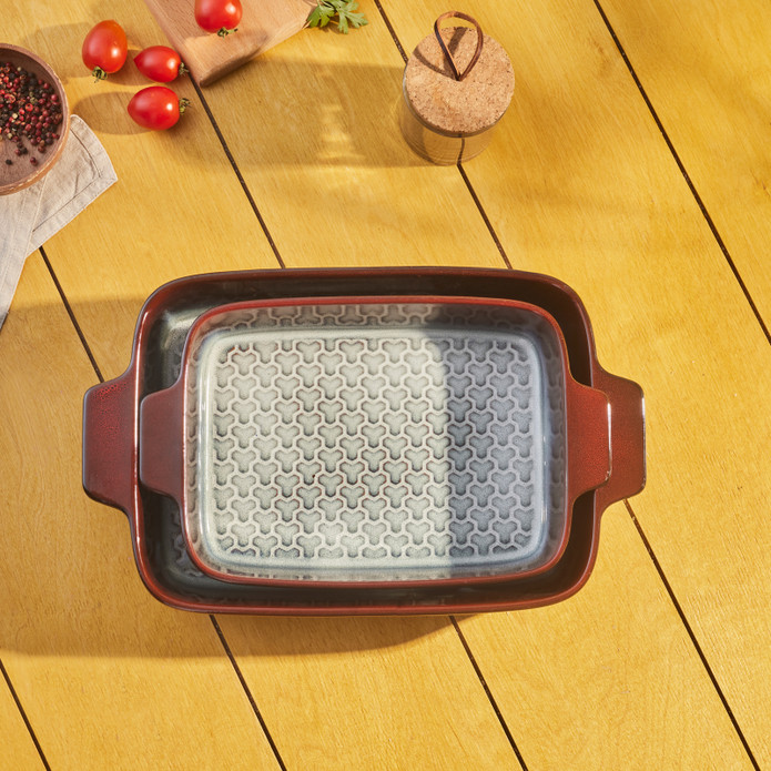 Karaca Culina Reaktif Fırın Kabı Bordo 38 cm