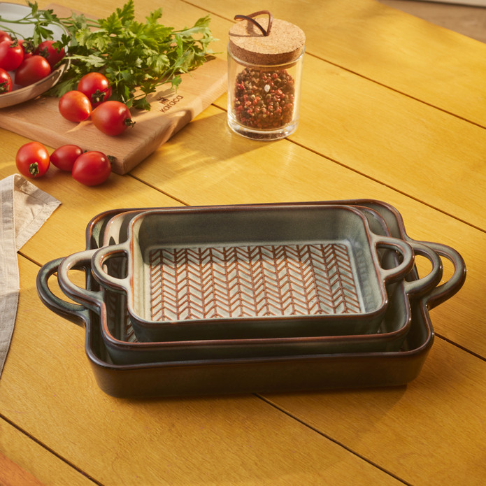 Karaca Culina Reaktif Fırın Kabı Gri 36 cm