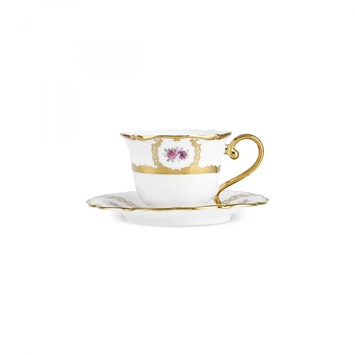 Karaca Royal Bone Elizabeth 6 Kişilik Kahve Fincan Takımı 90 Ml