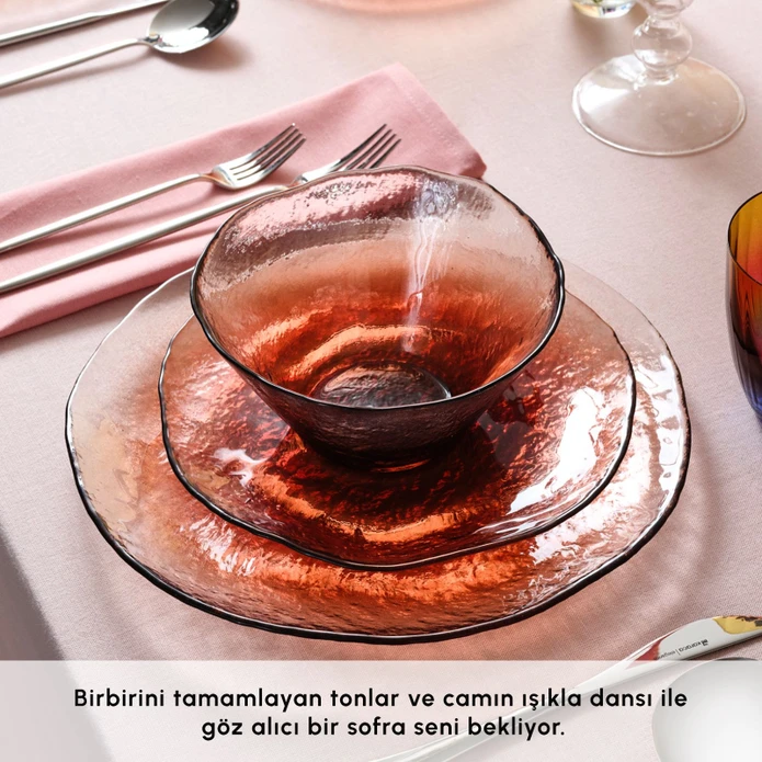 Karaca Dune Peach 18 Parça 6 Kişilik Yemek Takımı