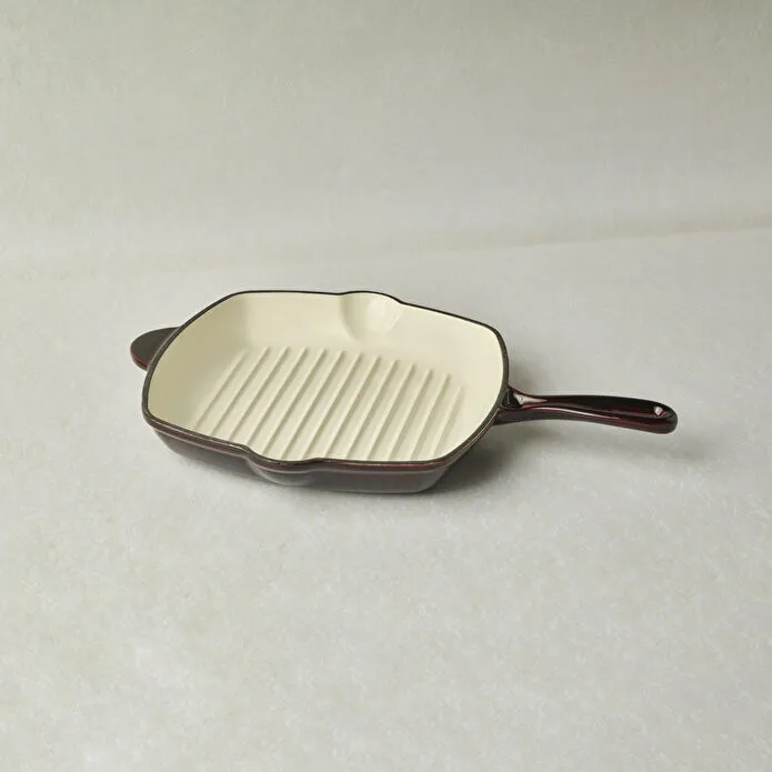 Karaca Heritage Demir Döküm Emayeli Grill Tava 26 cm Kırmızı 