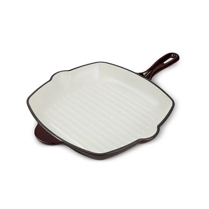 Karaca Heritage Demir Döküm Emayeli Grill Tava 26 cm Kırmızı 