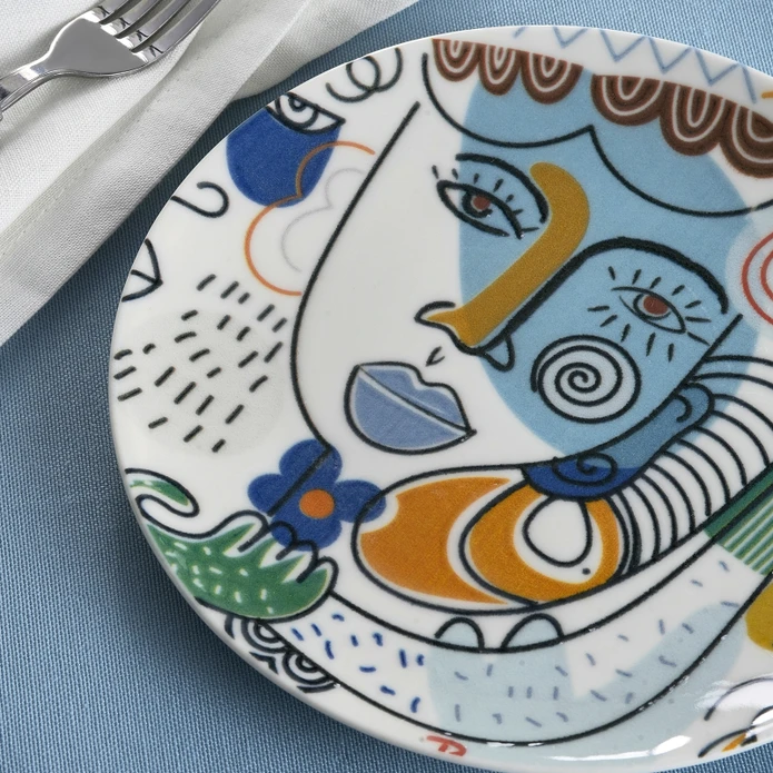 Karaca Feliz 6 Parça Porselen Pasta Seti 19 cm