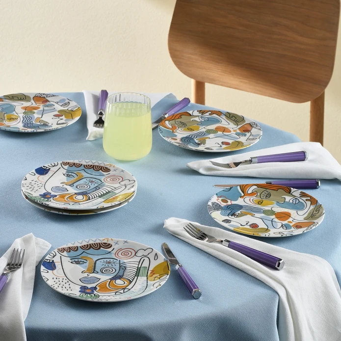 Karaca Feliz 6 Parça Porselen Pasta Seti 19 cm