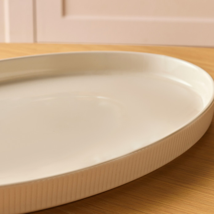 Karaca Massimo Kayık Tabak Krem 35 cm