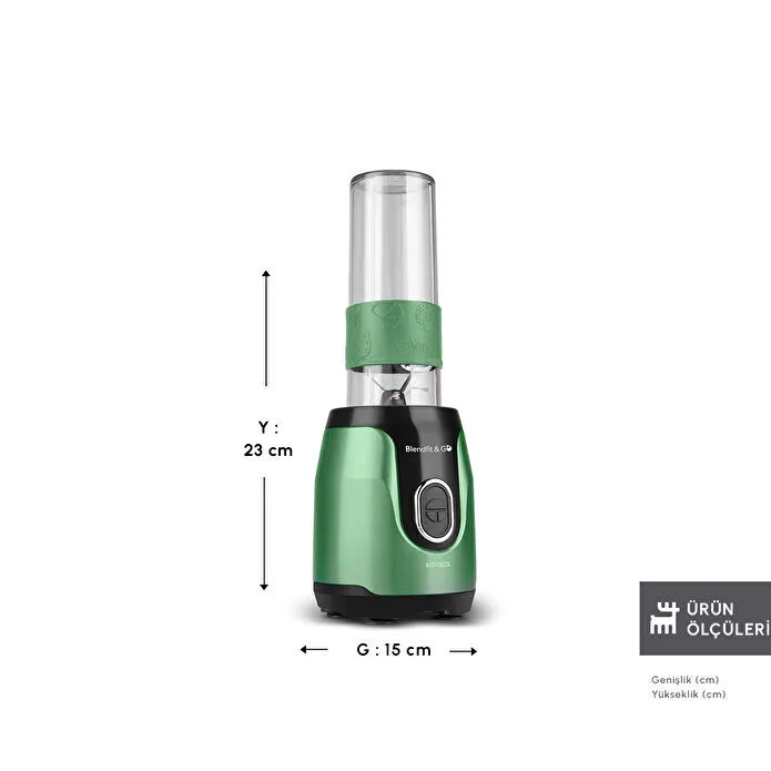 Karaca Blendfit Go Personal Kişisel Smoothie Blender Emerald Green