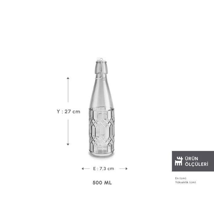 Karaca Storica Kilit Kapaklı Yağ Şişesi 500 ml